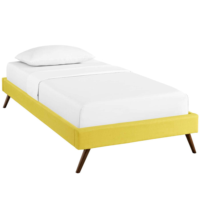 Helen Twin Fabric Bed Frame with Round Splayed Legs 5358-SUN