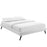 Helen Full Vinyl Bed Frame with Round Splayed Legs 5359-WHI