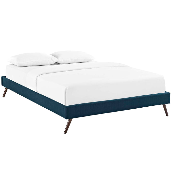 Helen Full Fabric Bed Frame with Round Splayed Legs 5360-AZU