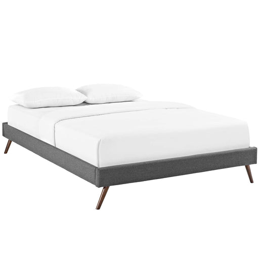 Helen Full Fabric Bed Frame with Round Splayed Legs 5360-GRY