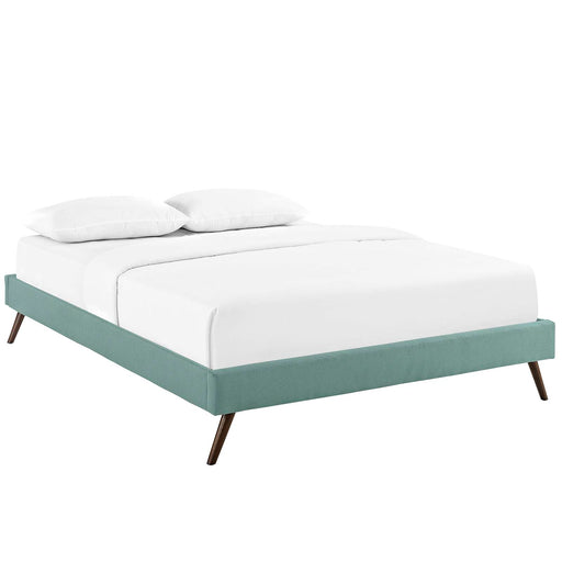 Helen Full Fabric Bed Frame with Round Splayed Legs 5360-LAG