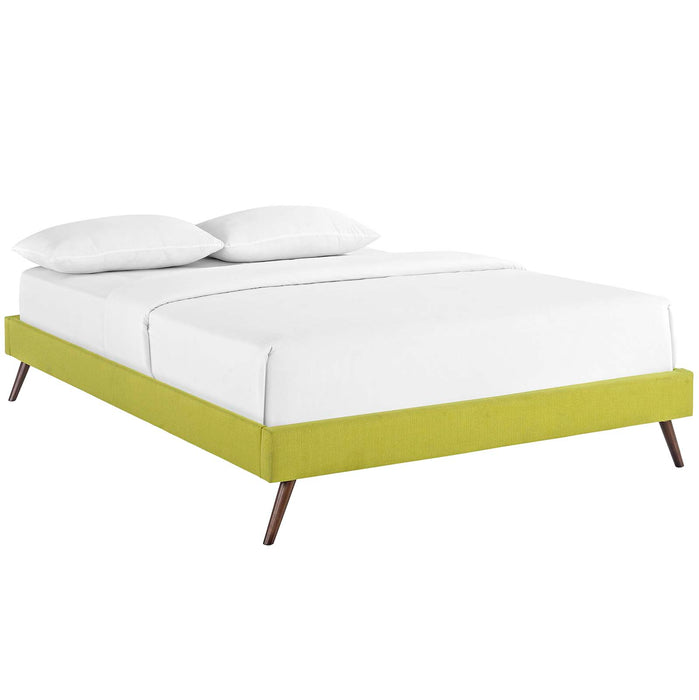 Helen Full Fabric Bed Frame with Round Splayed Legs 5360-WHE