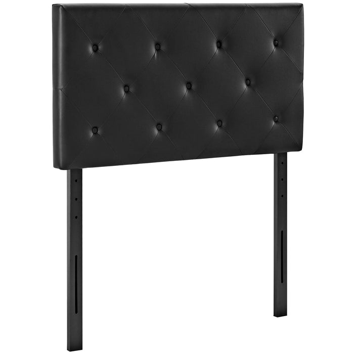 Terisa Twin Upholstered Vinyl Headboard 5365-BLK