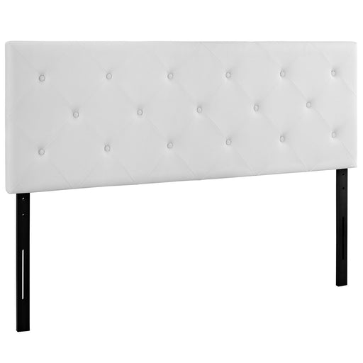 Terisa Queen Upholstered Vinyl Headboard 5369-WHI