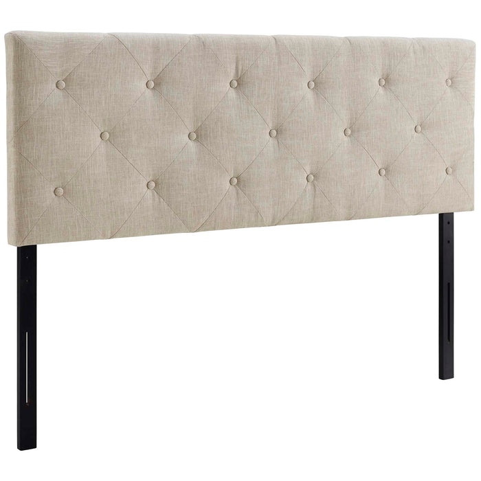 Terisa Queen Upholstered Fabric Headboard 5370-BEI