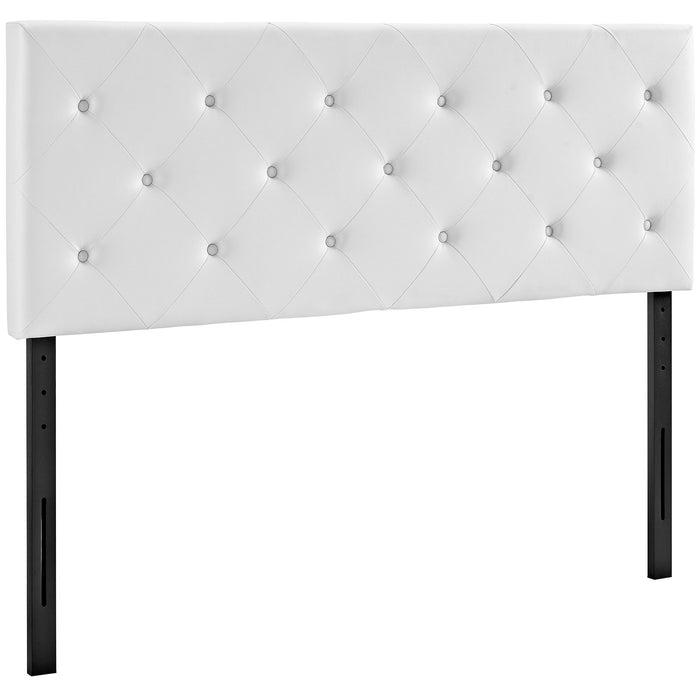 Terisa King Upholstered Vinyl Headboard 5371-WHI