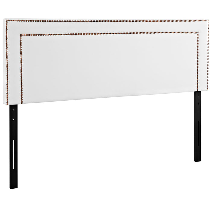 Jessamine Queen Upholstered Vinyl Headboard 5377-WHI