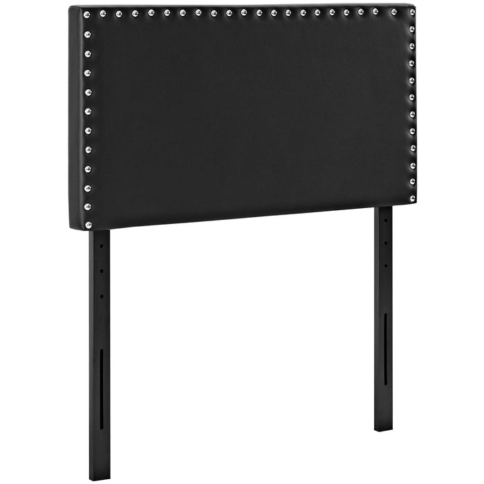 Phoebe Twin Upholstered Vinyl Headboard 5381-BLK