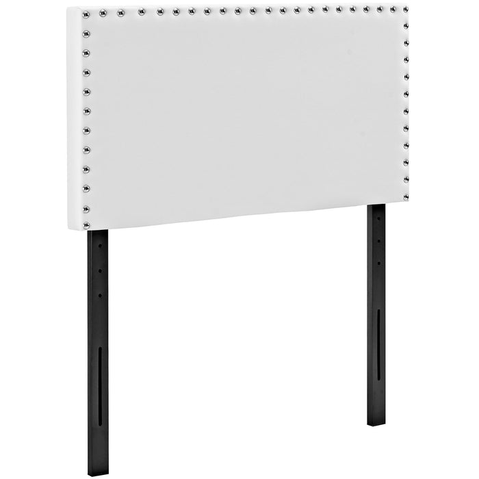 Phoebe Twin Upholstered Vinyl Headboard 5381-WHI