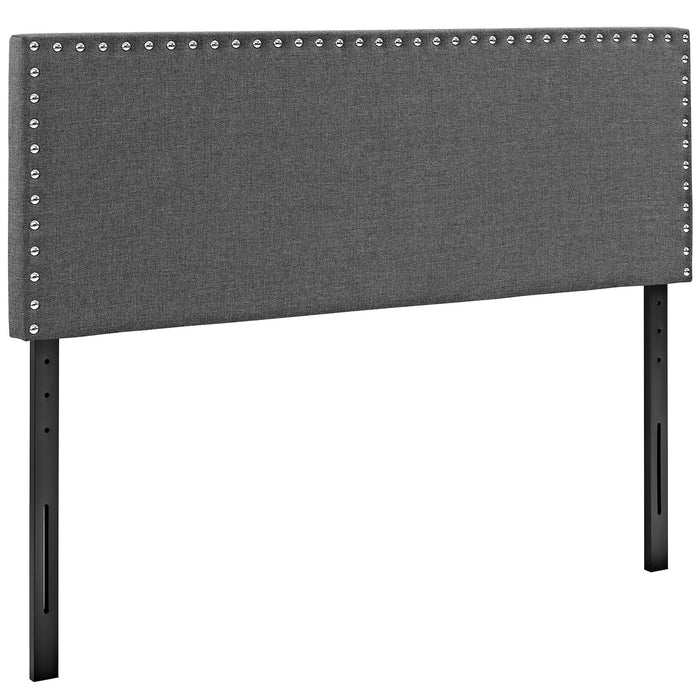 Phoebe Queen Upholstered Fabric Headboard 5386-GRY