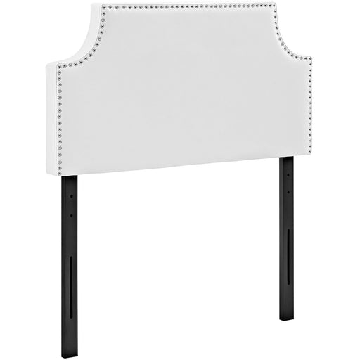 Laura Twin Upholstered Vinyl Headboard 5389-WHI