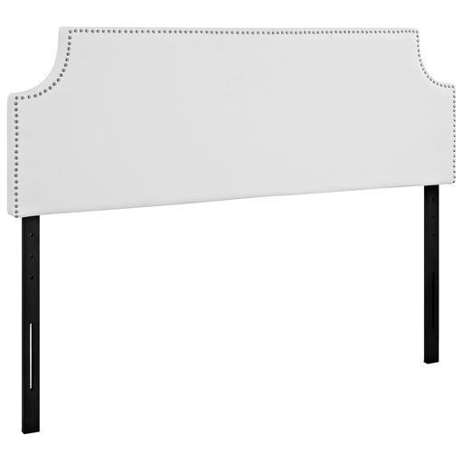 Laura Queen Upholstered Vinyl Headboard 5393-WHI