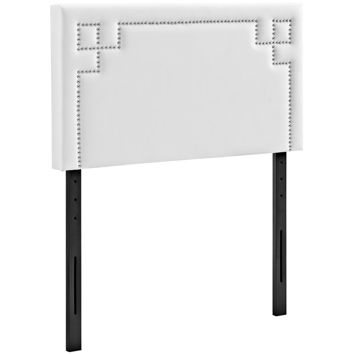 Josie Twin Upholstered Vinyl Headboard 5397-WHI