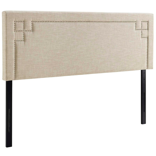 Josie Queen Upholstered Fabric Headboard 5402-BEI