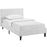 Anya Twin Vinyl Bed 5415-WHI