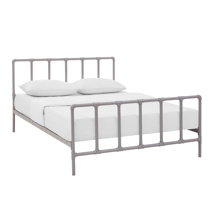 Dower Queen Stainless Steel Bed 5437-GRY