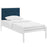 Lottie Twin Fabric Bed 5438-WHI-AZU