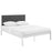 Lottie Full Fabric Bed 5441-WHI-GRY