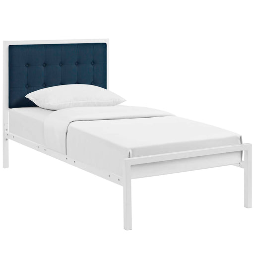 Millie Twin Fabric Bed 5450-WHI-AZU