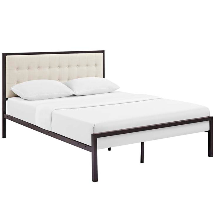 Millie Full Fabric Bed 5452-BRN-BEI