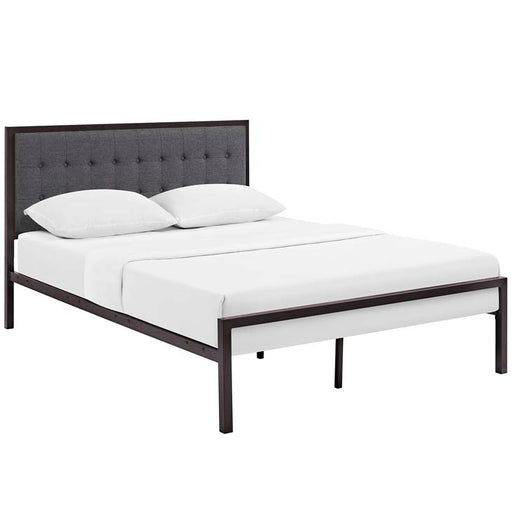 Millie Full Fabric Bed 5452-BRN-GRY