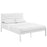 Millie King Vinyl Bed 5457-WHI-WHI