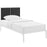 Della Twin Fabric Bed 5458-WHI-GRY