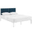 Della Full Fabric Bed 5459-WHI-AZU