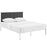 Della Full Fabric Bed 5459-WHI-GRY