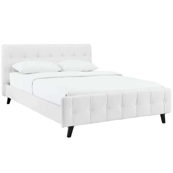 Ophelia Queen Vinyl Bed 5466-WHI