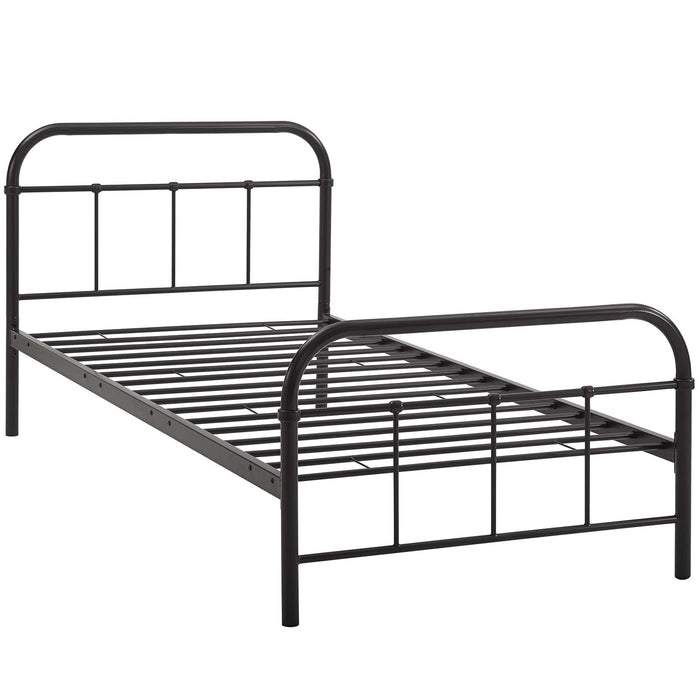 Maisie Twin Stainless Steel Bed Frame 5531-BRN-SET