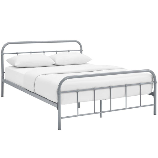 Maisie Full Stainless Steel Bed Frame 5532-GRY-SET