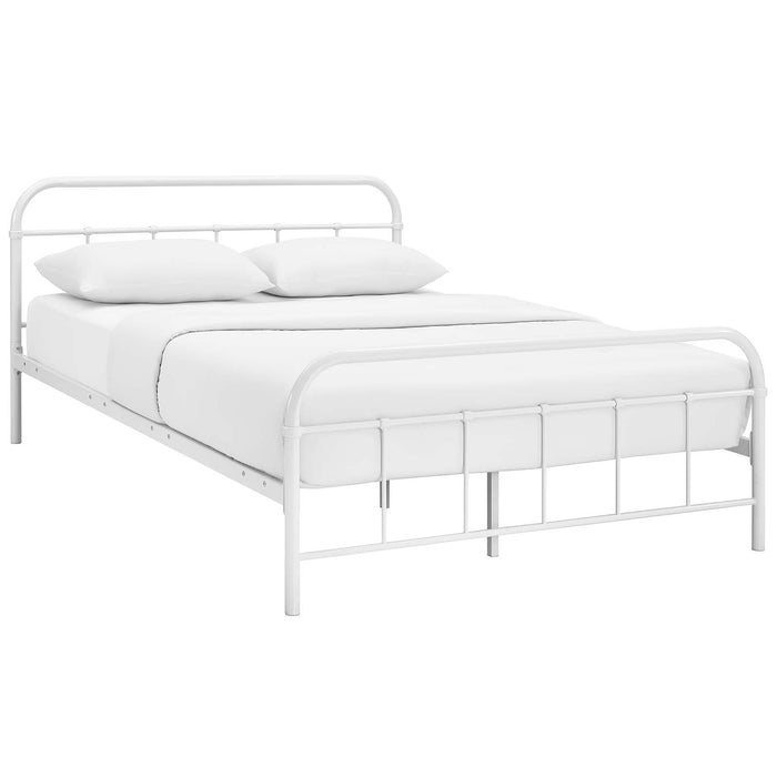 Maisie Full Stainless Steel Bed Frame 5532-WHI-SET