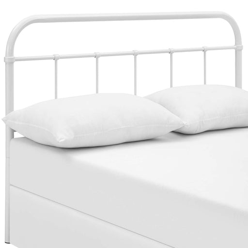 Serena King Steel Headboard 5537-WHI