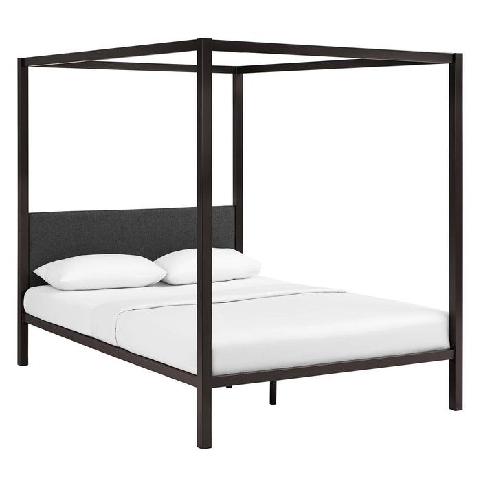 Raina Queen Canopy Bed Frame 5570-BRN-GRY