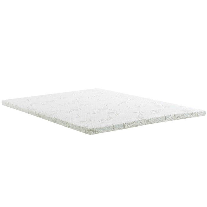 Relax King 2" Gel Memory Foam Mattress Topper 5574-WHI