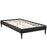 Sherry Twin Vinyl Bed Frame with Round Tapered Legs 5581-BLK