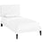 Terisa Twin Vinyl Platform Bed with Squared Tapered Legs 5583-WHI