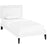 Jessamine Twin Vinyl Platform Bed with Squared Tapered Legs 5584-WHI