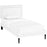 Jessamine Twin Vinyl Platform Bed with Round Tapered Legs 5589-WHI