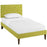 Terisa Twin Fabric Platform Bed with Squared Tapered Legs 5593-WHE