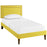 Jessamine Twin Fabric Platform Bed with Squared Tapered Legs 5594-SUN