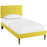 Terisa Twin Fabric Platform Bed with Round Tapered Legs 5599-SUN