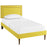 Jessamine Twin Fabric Platform Bed with Round Tapered Legs 5600-SUN