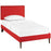 Phoebe Twin Fabric Platform Bed with Round Tapered Legs 5601-ATO