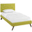 Terisa Twin Fabric Platform Bed with Round Splayed Legs 5610-WHE