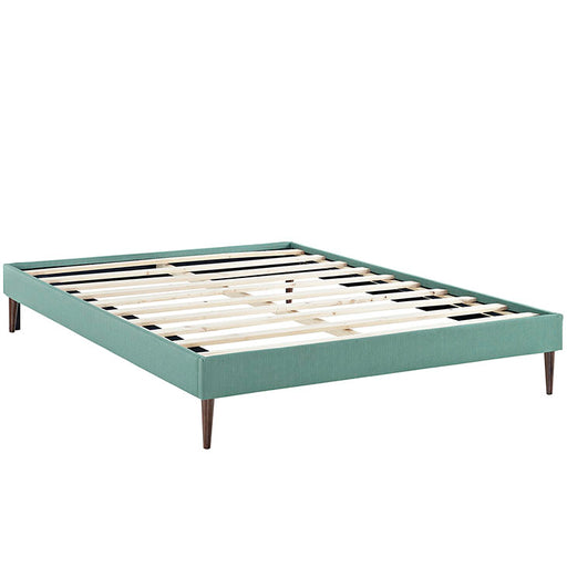 Sherry Queen Fabric Bed Frame with Round Tapered Legs 5625-LAG