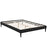 Sherry King Vinyl Bed Frame with Round Tapered Legs 5626-BLK