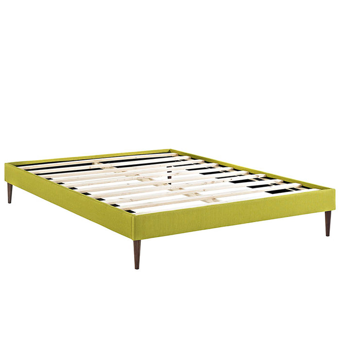 Sherry King Fabric Bed Frame with Round Tapered Legs 5627-WHE