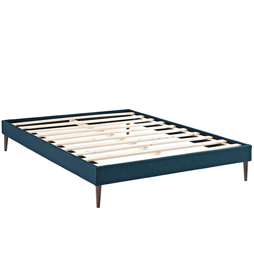 Sherry Full Fabric Bed Frame with Round Tapered Legs 5629-AZU